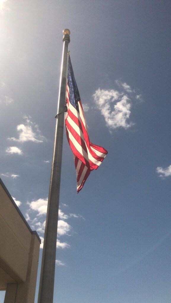 Flag pole installation