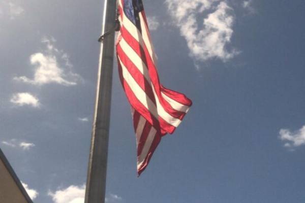 Flag pole installation